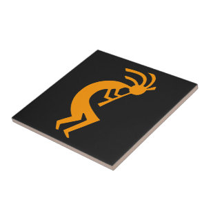 Kokopelli Orange Tile
