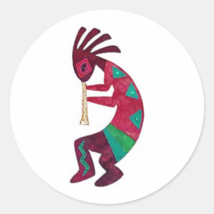 Kokopelli Original design! Classic Round Sticker