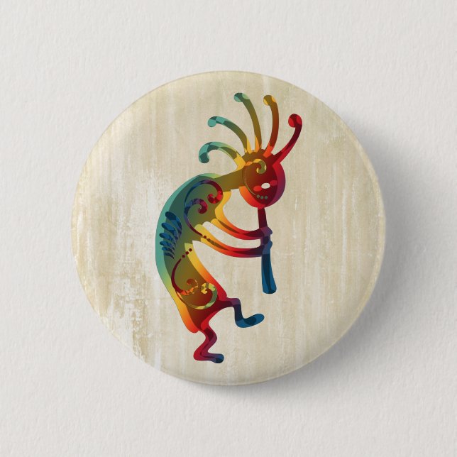 KOKOPELLI ornaments + your ideas 6 Cm Round Badge (Front)