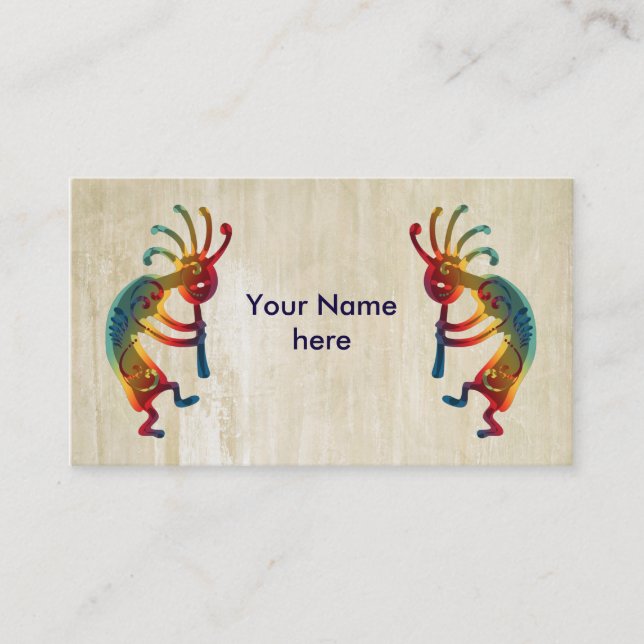 KOKOPELLI ornaments + your ideas Business Card (Front)