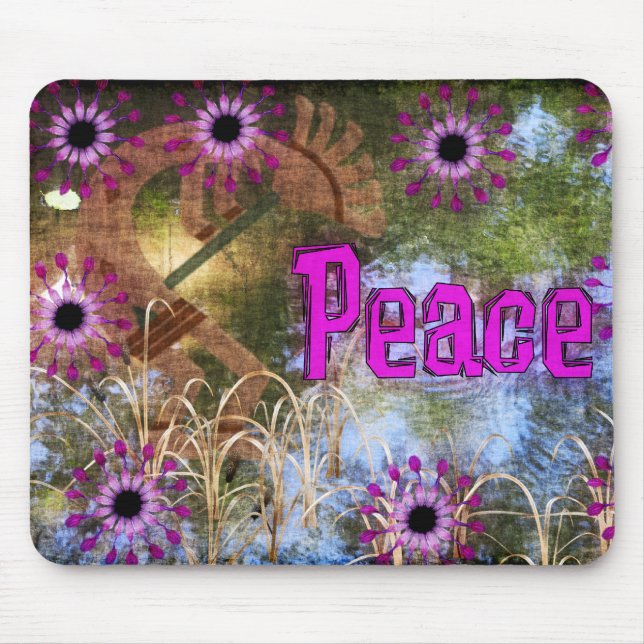 Kokopelli Peace Mouse Pad (Front)