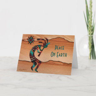 KOKOPELLI PLAYING THE FLUTE HOLIDAY CARD