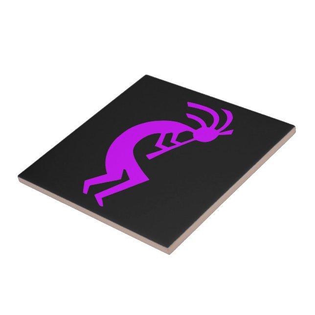 Kokopelli Purple Tile (Side)