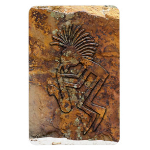Kokopelli Saxaphone Player Petroglyph Magnet