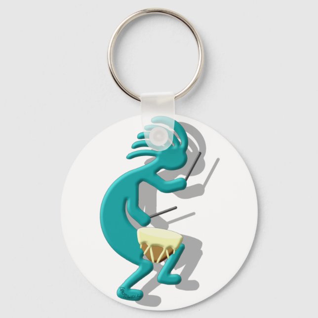 Kokopelli Snare Drum Key Ring (Front)