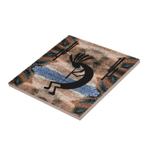 Kokopelli Southwest Desert Mosaic Tile
