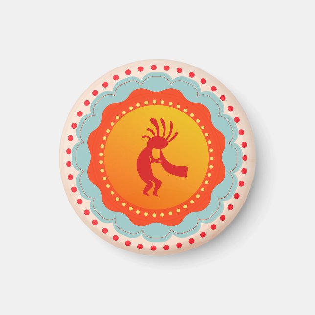 Kokopelli Southwest Inspired  Magnet (Front)