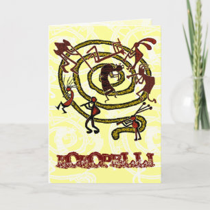 Kokopelli & Spiral - Greeting Card #1