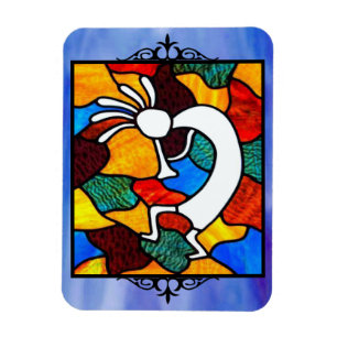 Kokopelli Stained Glass Magnet
