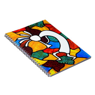 Kokopelli Stained Glass Notebook