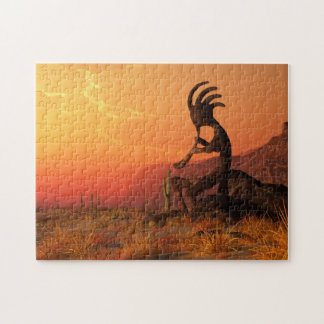 Kokopelli Sunset Jigsaw Puzzle