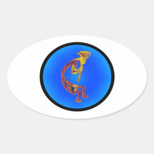 KOKOPELLI TAOS SKIES OVAL STICKER