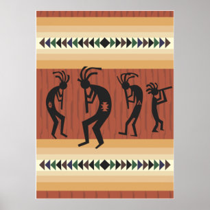 Kokopelli Tribal Print