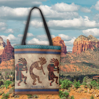 Kokopelli Tribal Southwestern Tote Bag