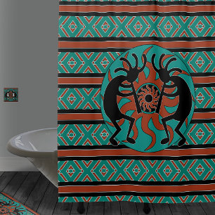 Kokopelli Tribal Sun Shower Curtain