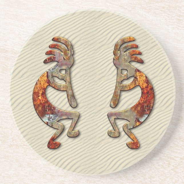 Kokopelli TwoSq Coaster (Front)