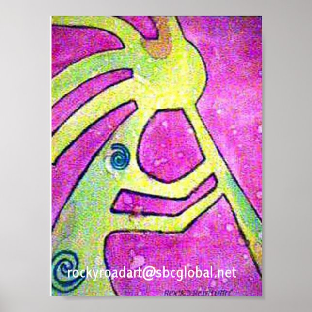 Kokopelli Watercolor Poster (Front)