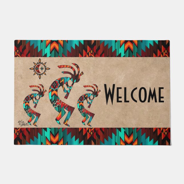 Kokopelli  Welcome Doormat (Front)
