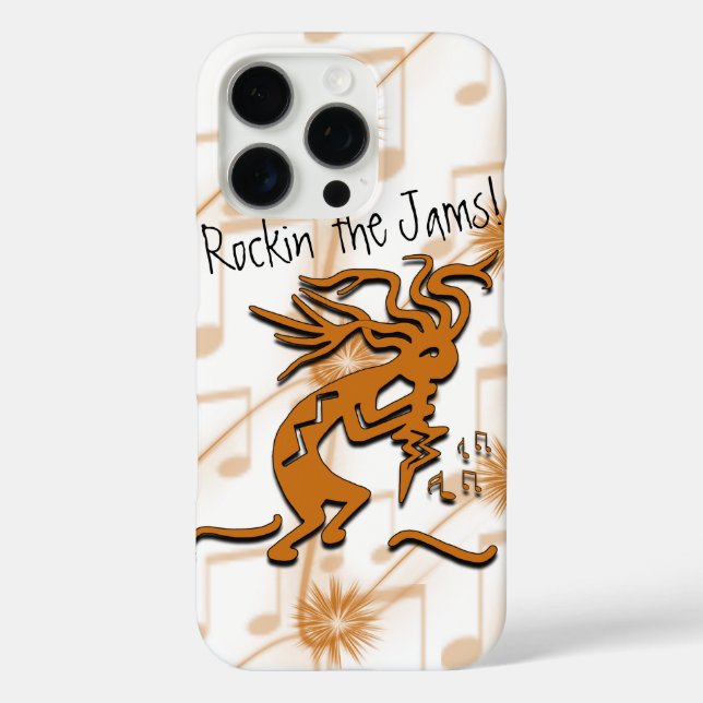 Kokopelli With Musical Notes Artwork Case-Mate iPhone Case (Back)