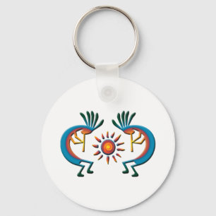 Kokopelli with Sun Southwest  Key Chain