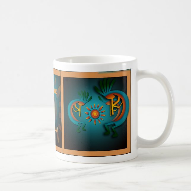 Kokopelli with Sun Southwest Template Mug (Right)