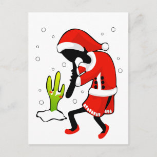 KokoSantaPelli Cactus Xmas Holiday Postcard