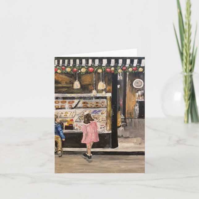 "Kolache at Christmas" painting by Therese Kramer Card (Front)