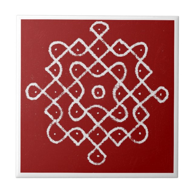 Kolam Rangoli Tile (Front)