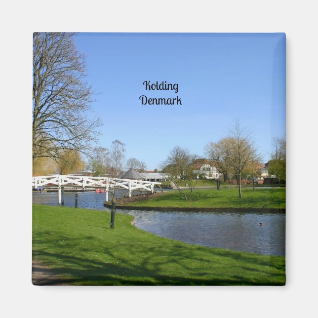 Kolding, Denmark landscape Magnet (Front)