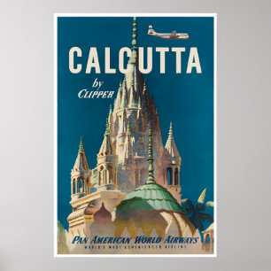 Kolkata Art India Travel Poster Calcutta PrintA