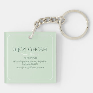 Kolkata India City Map Custom Text Business Card Key Ring
