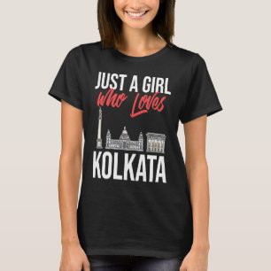 Kolkata India City Skyline Map Travel T-Shirt