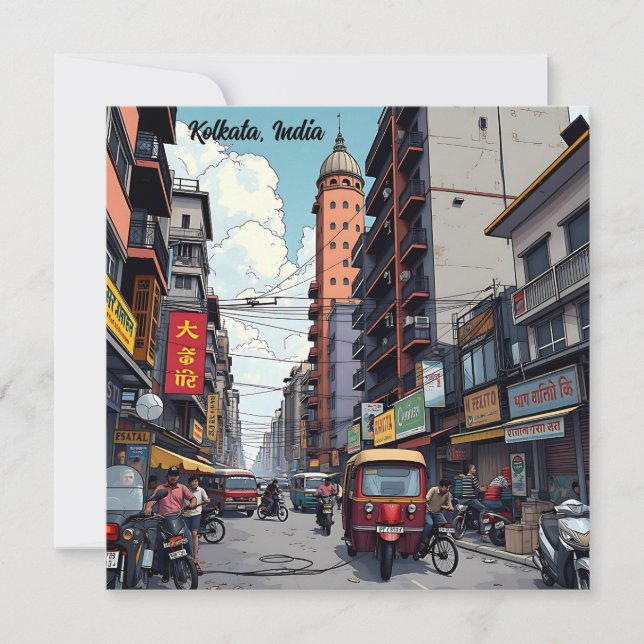 Kolkata, India downtown Keepsake Souvenir (Front)