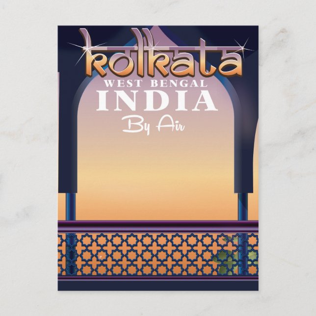 Kolkata - West Bengal India vacation poster Postcard (Front)