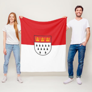 Koln city flag germany symbol Cologne Köln Fleece Blanket
