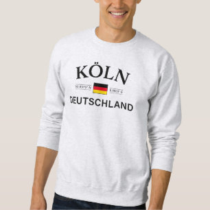 Koln (Cologne) Deutschland Coordinates German Sweatshirt