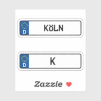 Koln kennzeichen, German Car License Plate