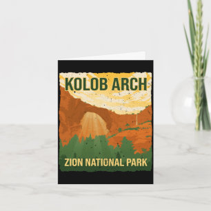 Kolob arch zion national park hiking camping card