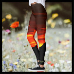 Kolob Sunset, Red Gold Name on Ankle Leggings<br><div class="desc">These PERSONALIZED,  unique,  FUN leggings are decorated with our original photo of a beautiful red and gold Utah sunset.  Personalised pale yellow script NAME is near BOTTOM OF LEFT LEG.  All Rights Reserved © 2016 Alan & Marcia Socolik.</div>