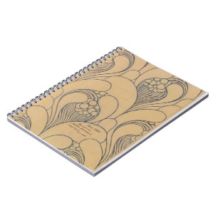 Koloman Moser- Fabric design with floral Spiral Notebook