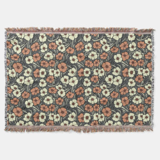 Koloman Moser Floral Throw Blanket