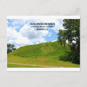 KOLOMOKI MOUNDS - Blakely, Georgia Postcard
