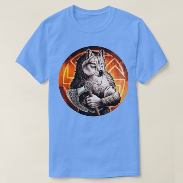 Kolovrat Wolf With Axe T-Shirt (Design Front)