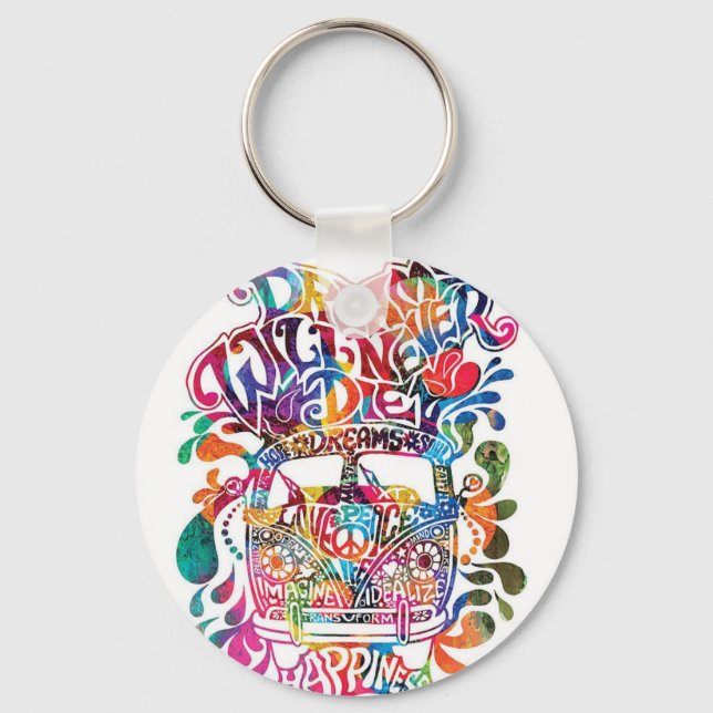 Kombi hippie key ring (Front)