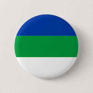 Komi Republic Flag 6 Cm Round Badge