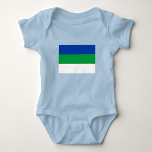 Komi Republic Flag Baby Bodysuit