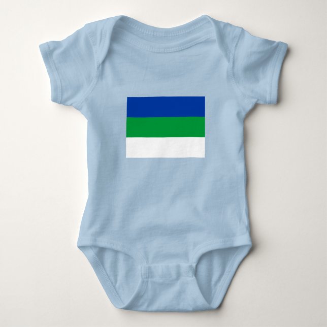 Komi Republic Flag Baby Bodysuit (Front)