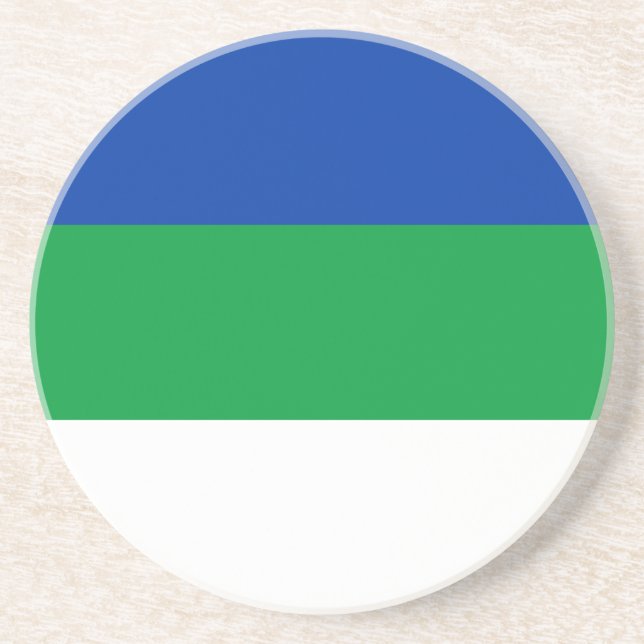 Komi Republic Flag Coaster (Front)