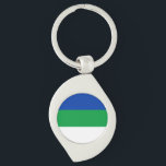 Komi Republic Flag Key Ring<br><div class="desc">Patriotic flag of Komi Republic.</div>