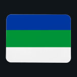 Komi Republic Flag Magnet<br><div class="desc">Patriotic flag of Komi Republic.</div>